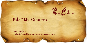 Móth Cserne névjegykártya